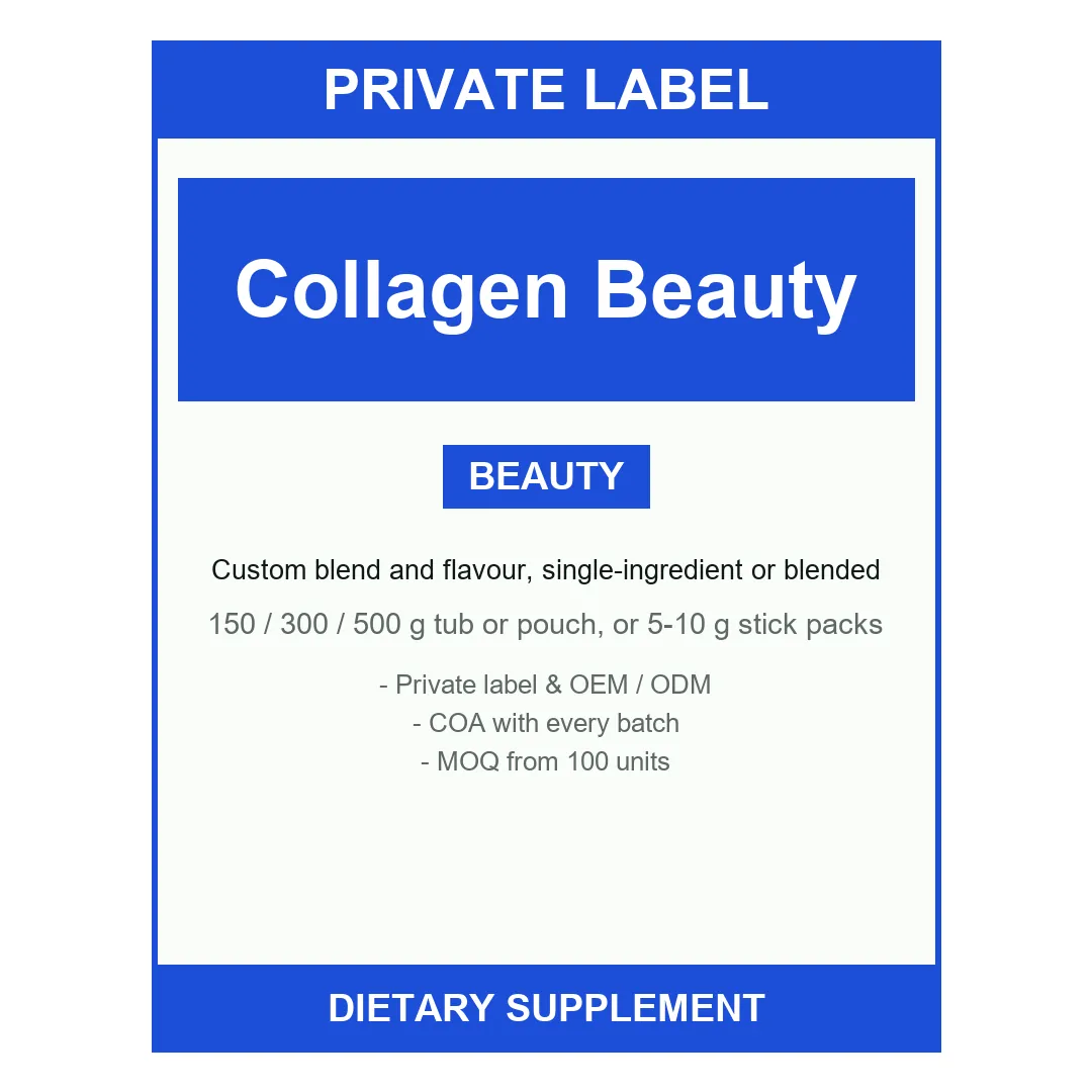 Collagen Beauty Drink Powder — label design detail