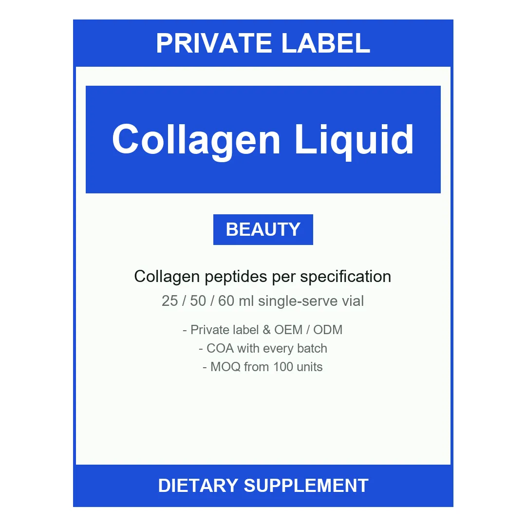 Collagen Liquid Shots — label design detail