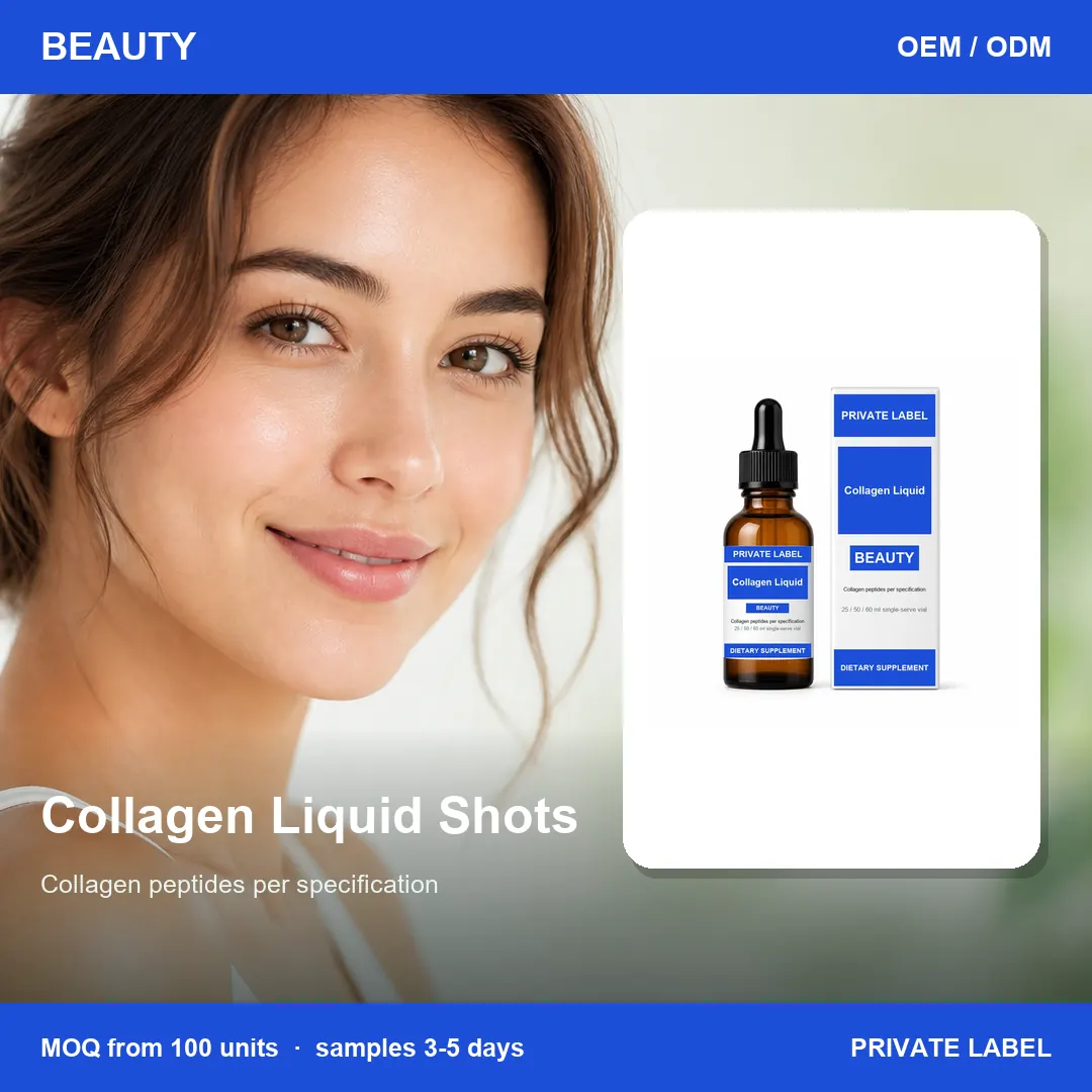 Collagen Liquid Shots — private-label supplement, lifestyle scene