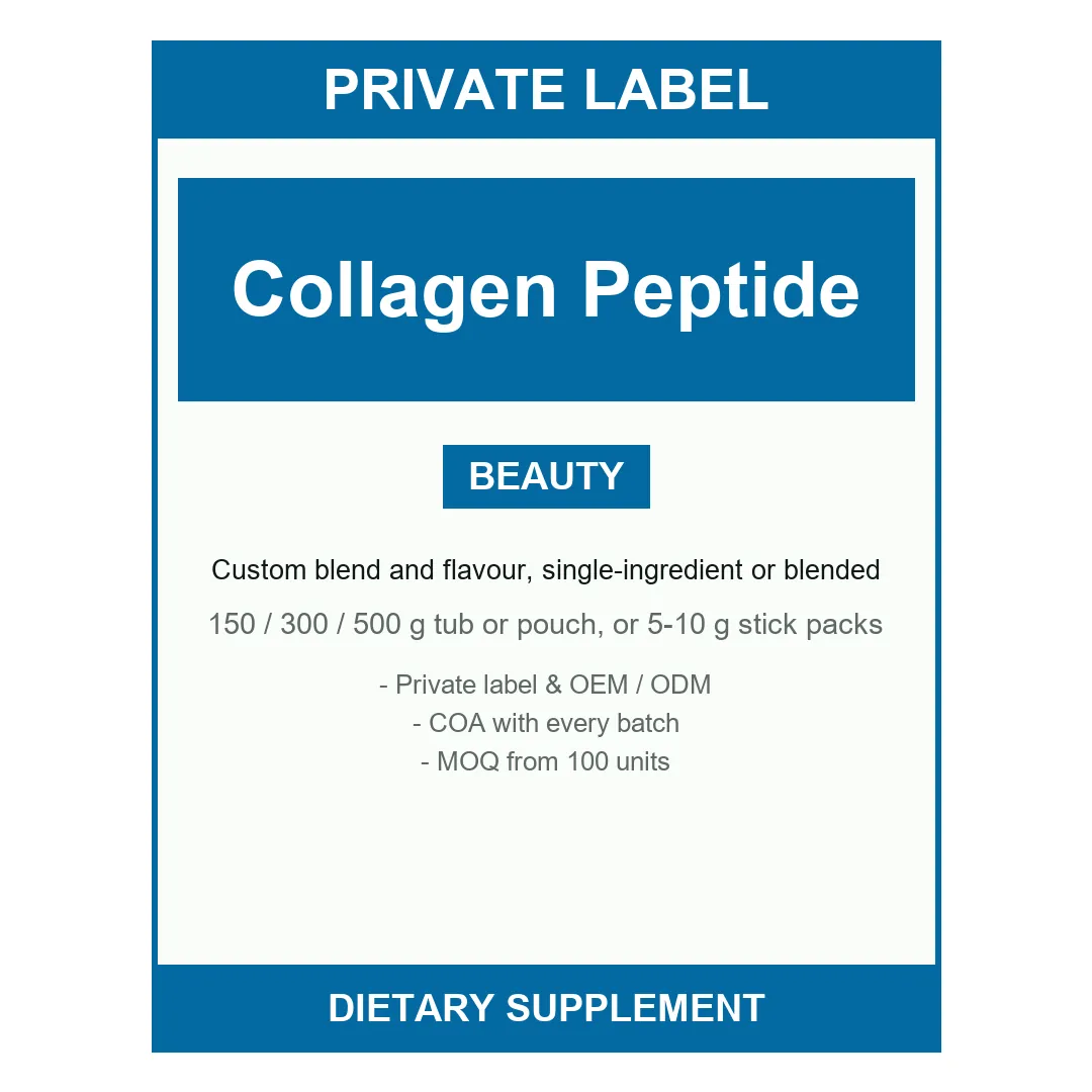 Collagen Peptide Powder — label design detail