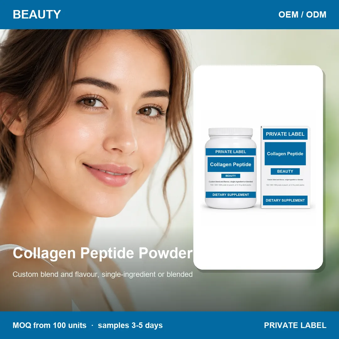 Collagen Peptide Powder — private-label supplement, lifestyle scene