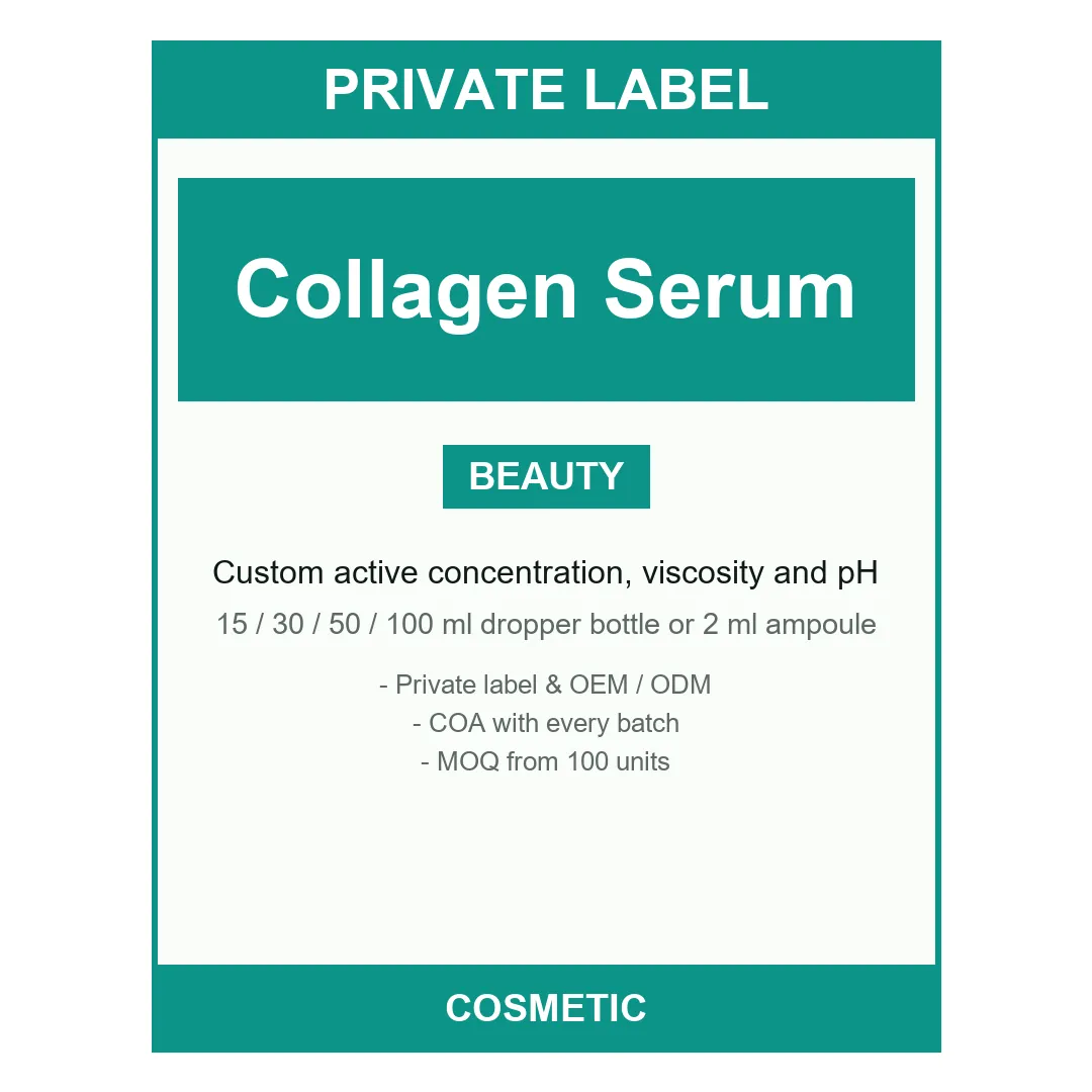 Collagen Serum — label design detail