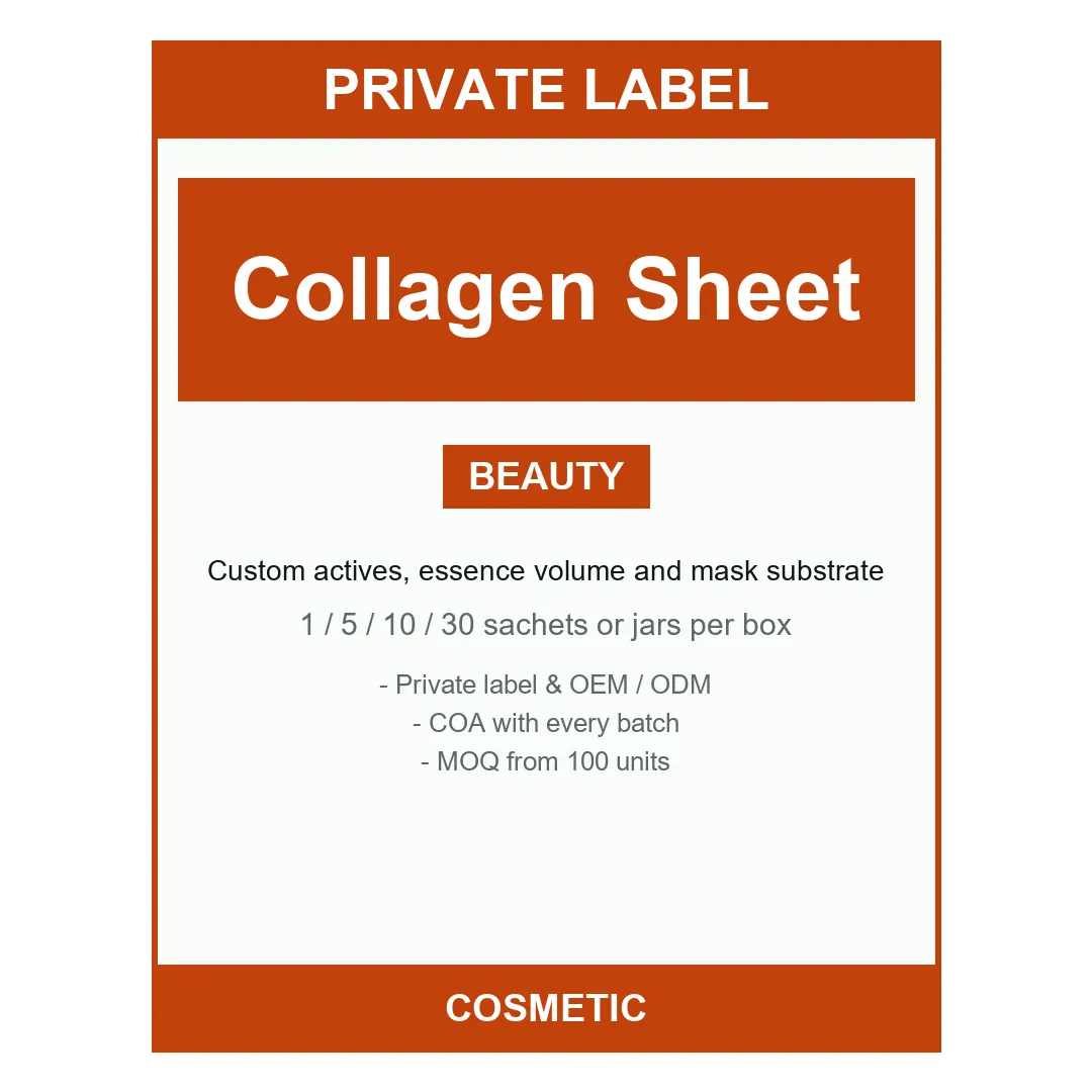Collagen Sheet Mask — label design detail