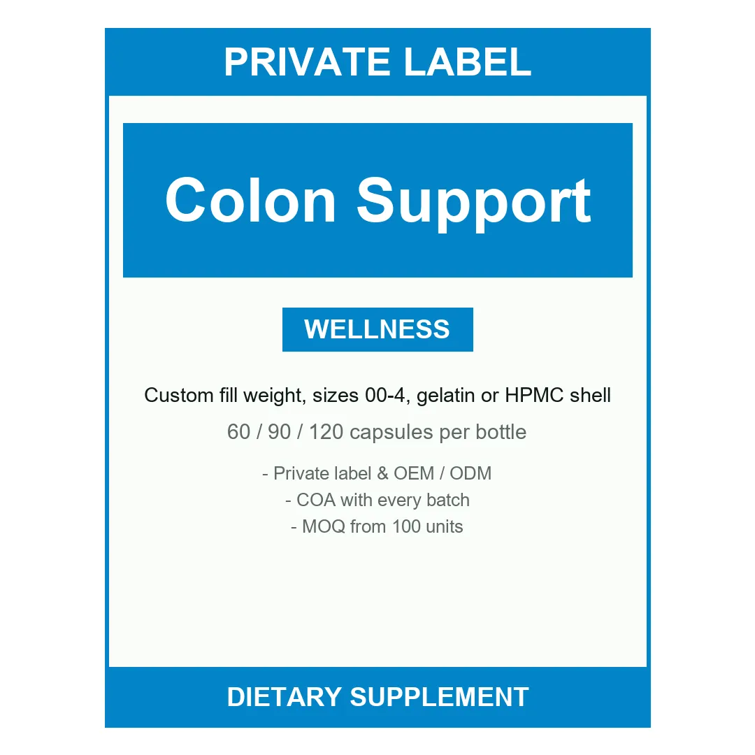 Colon Support Capsules — label design detail