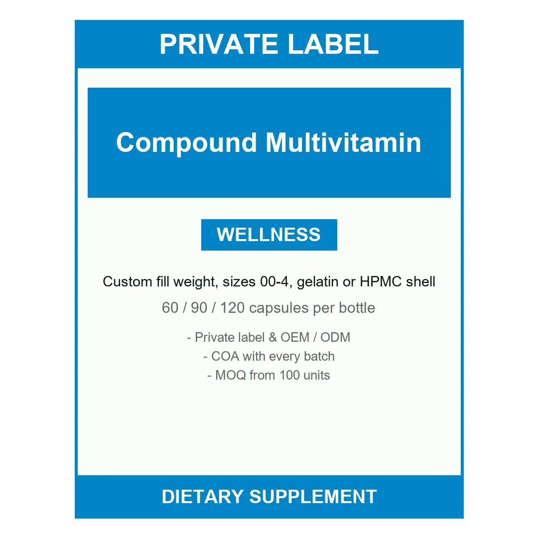 Compound Multivitamin & Mineral Capsules — label design detail