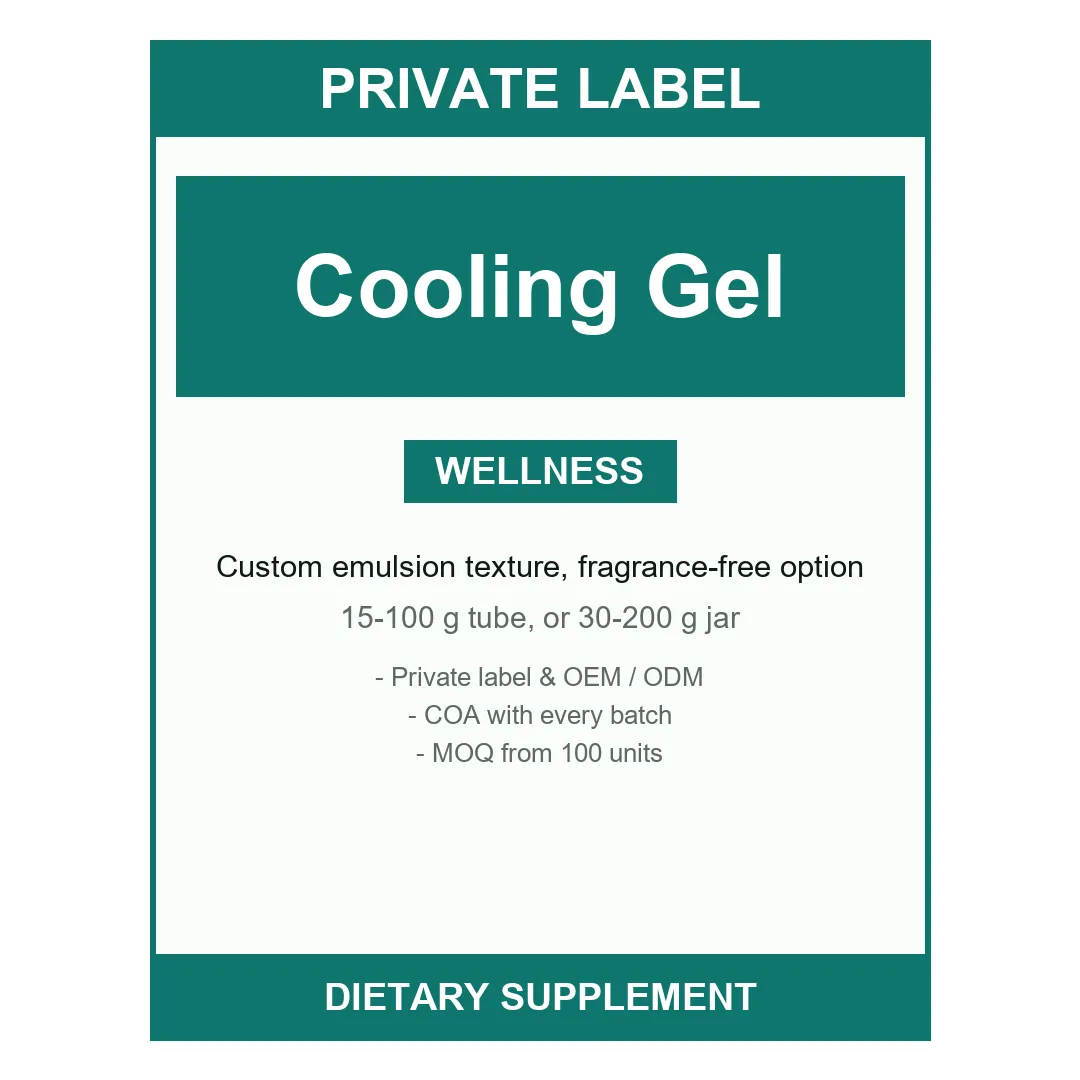 Cooling Gel Cream — label design detail