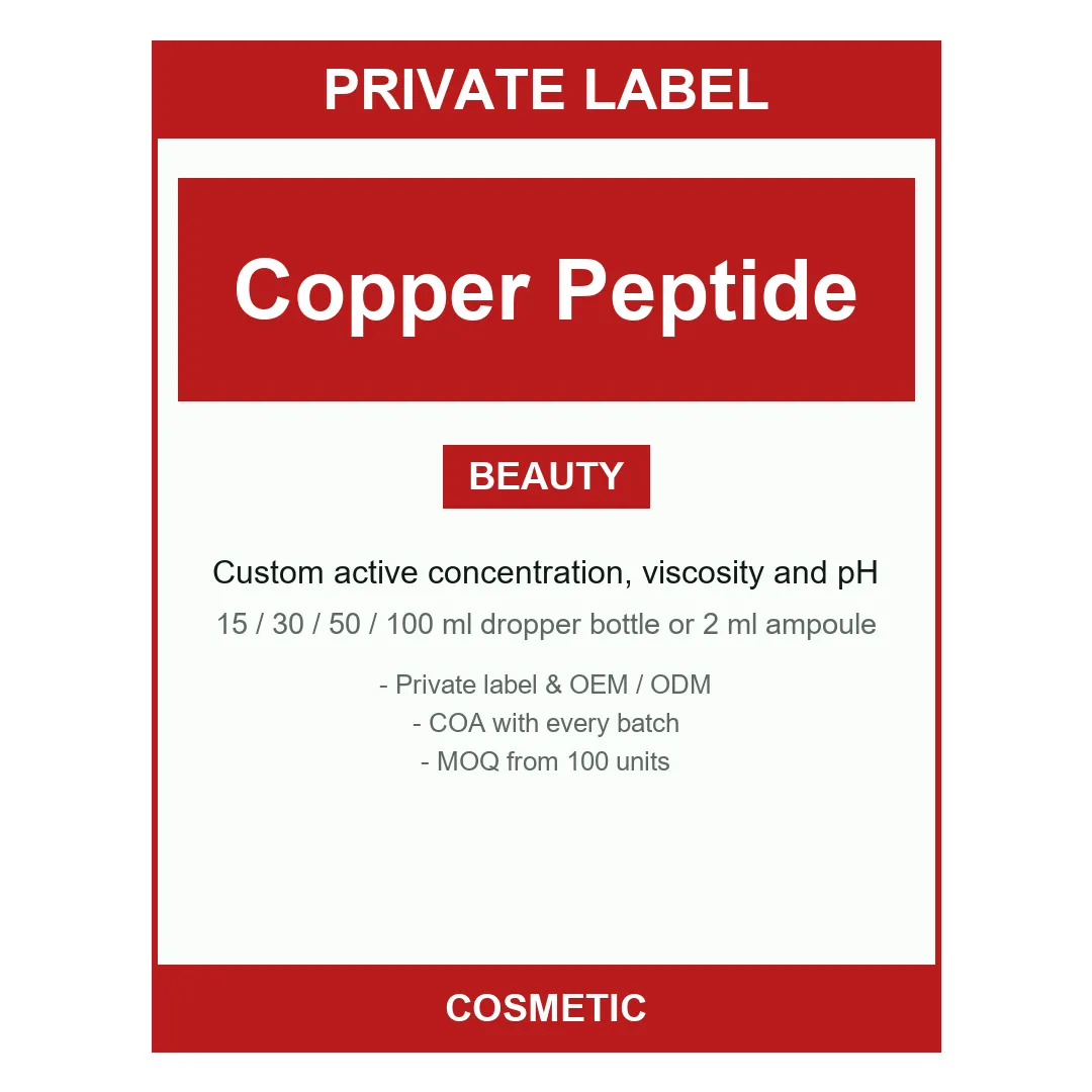 Copper Peptide Serum — label design detail
