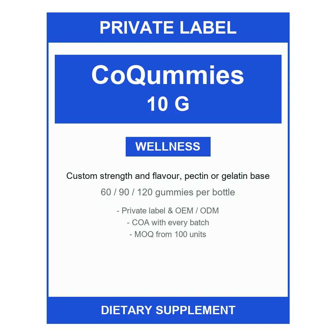 CoQ10 Gummies — label design detail
