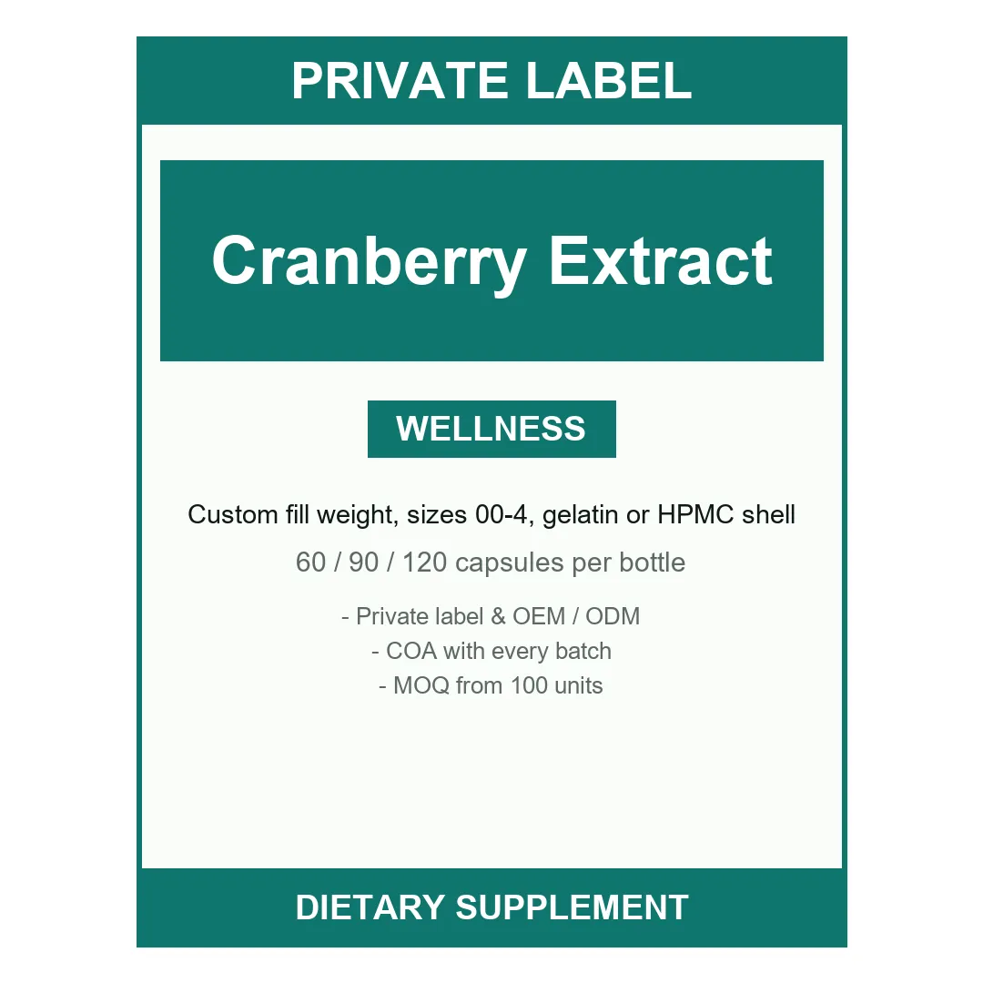 Cranberry Extract Capsules — label design detail
