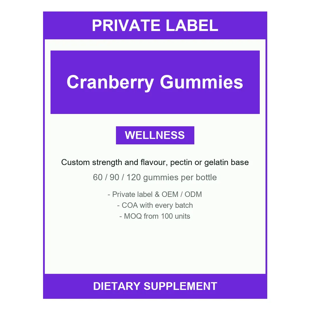 Cranberry Gummies — label design detail