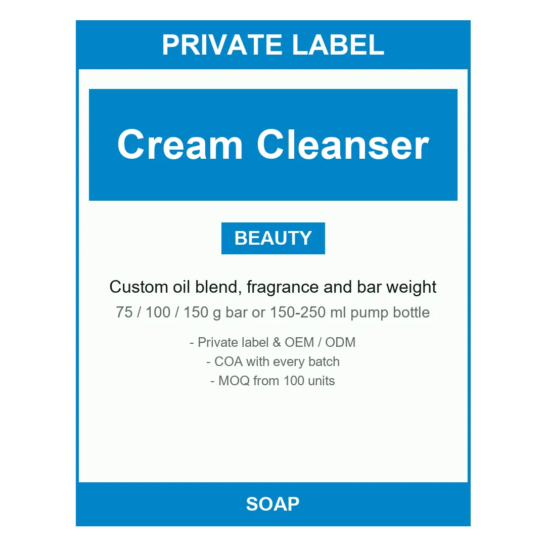 Cream Cleanser — label design detail