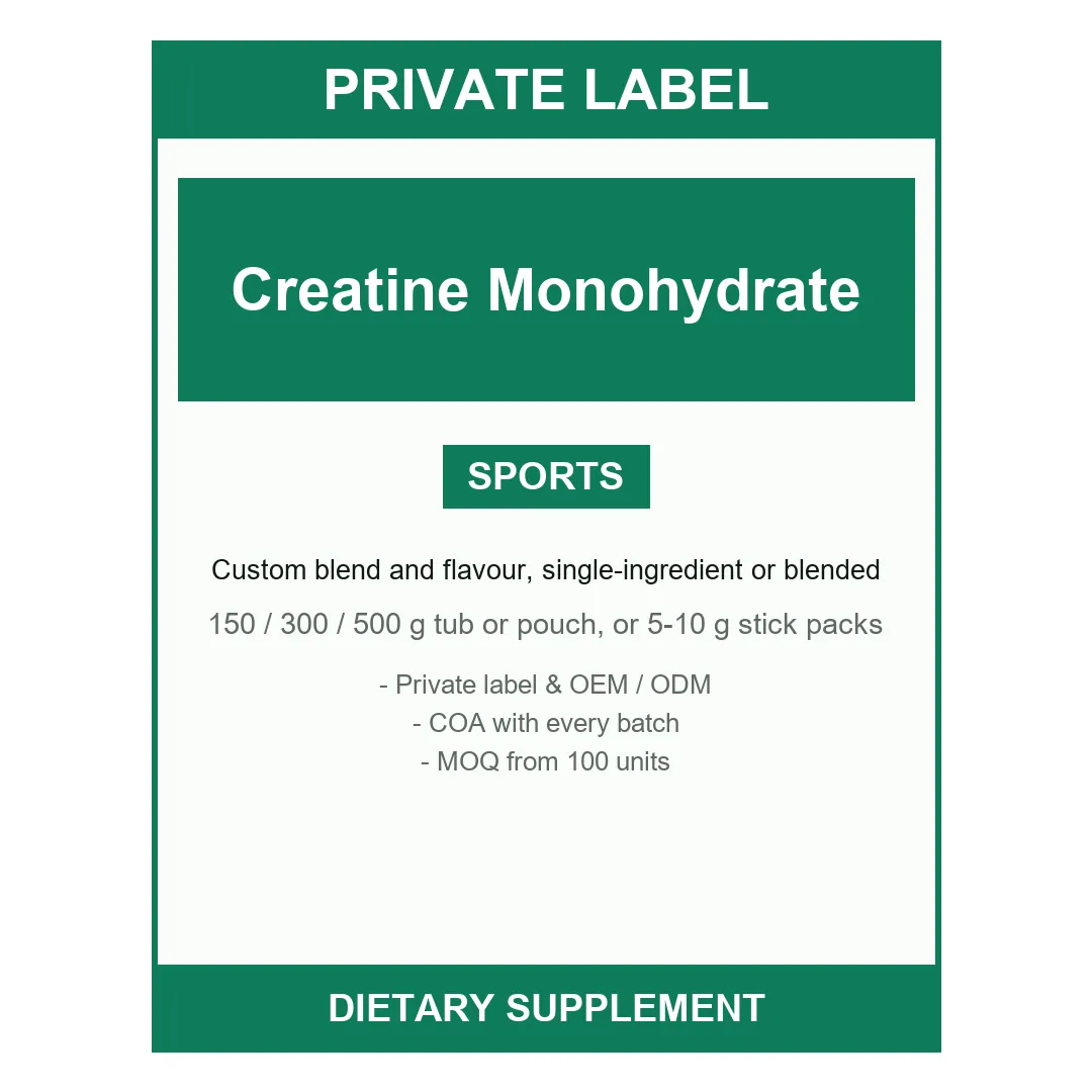 Creatine Monohydrate Powder — label design detail