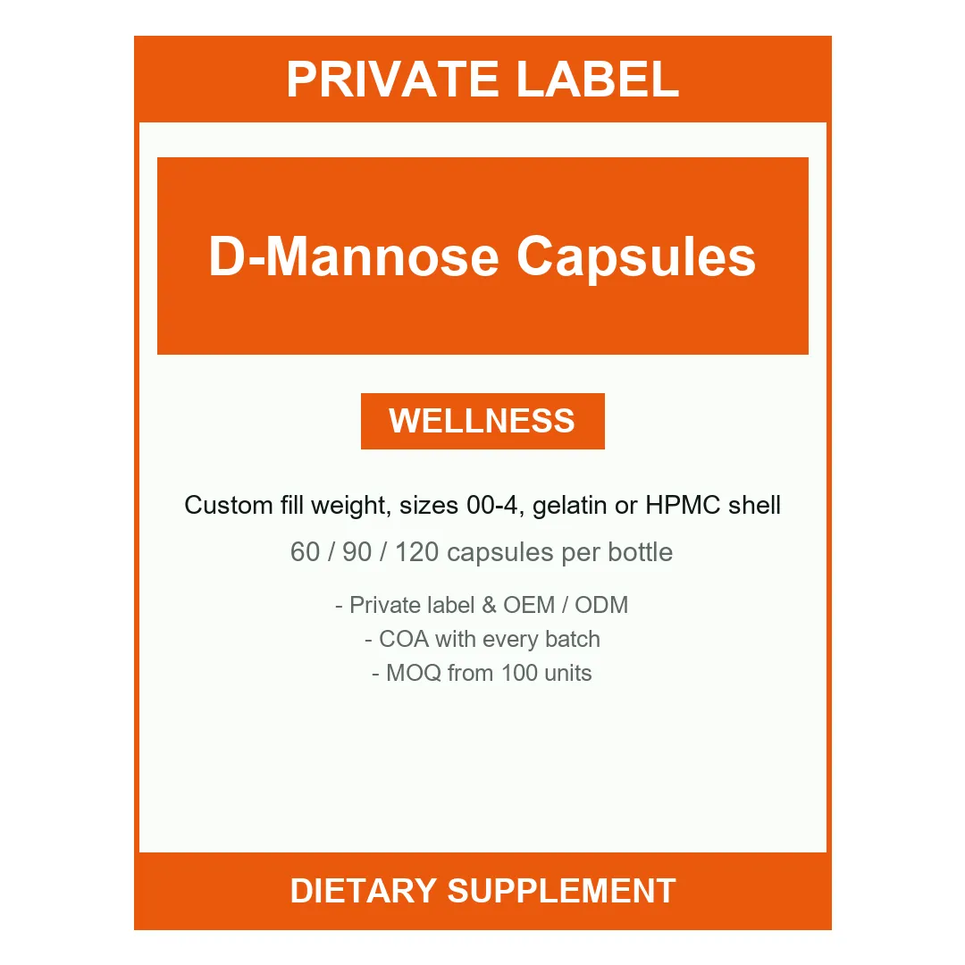 D-Mannose Capsules — label design detail