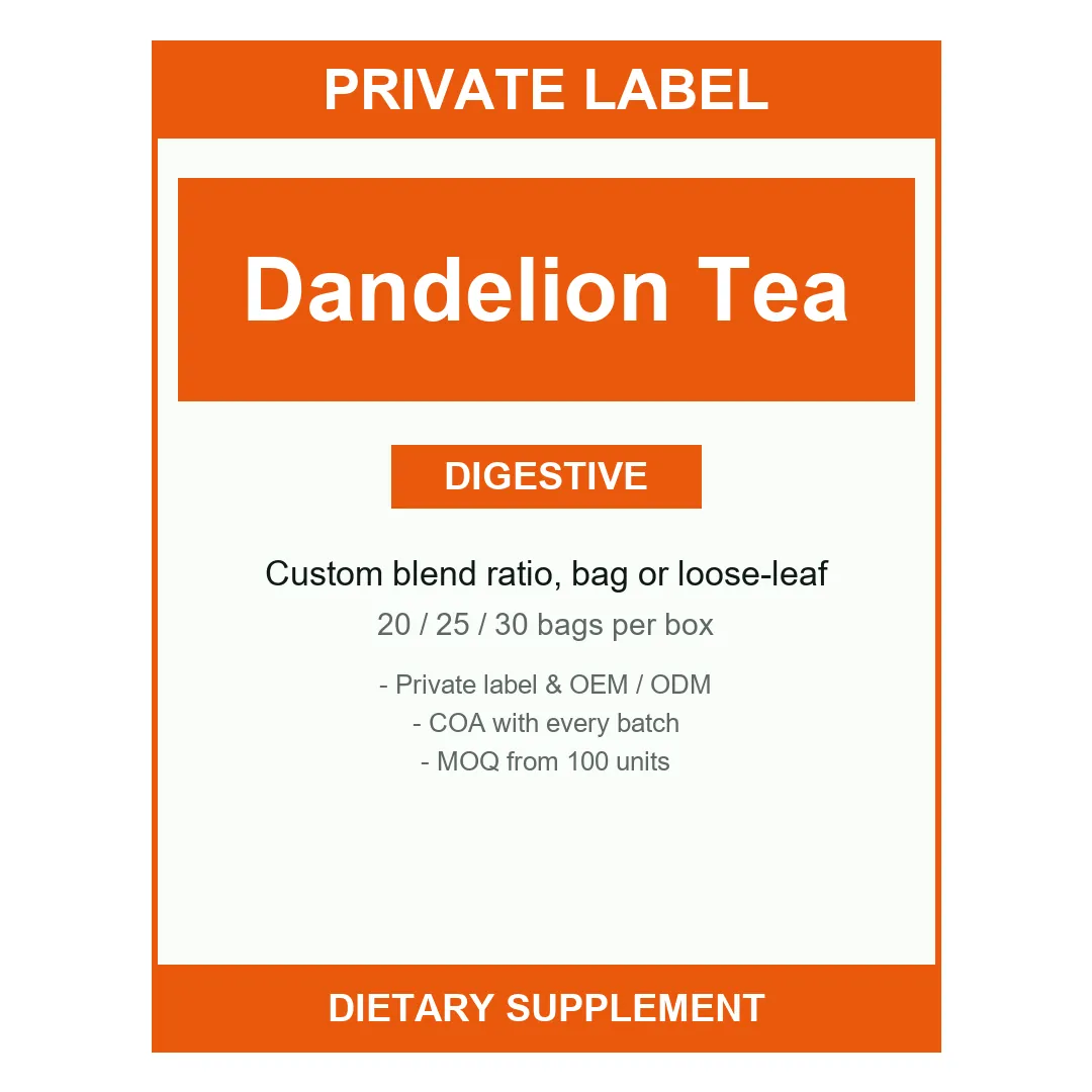 Dandelion Tea Bags — label design detail