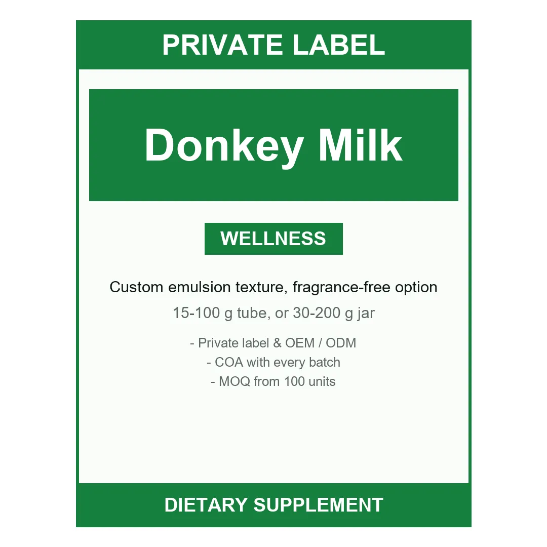 Donkey Milk Cream — label design detail