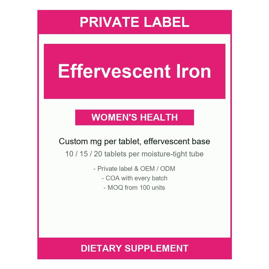 Effervescent Iron Tablets — label design detail