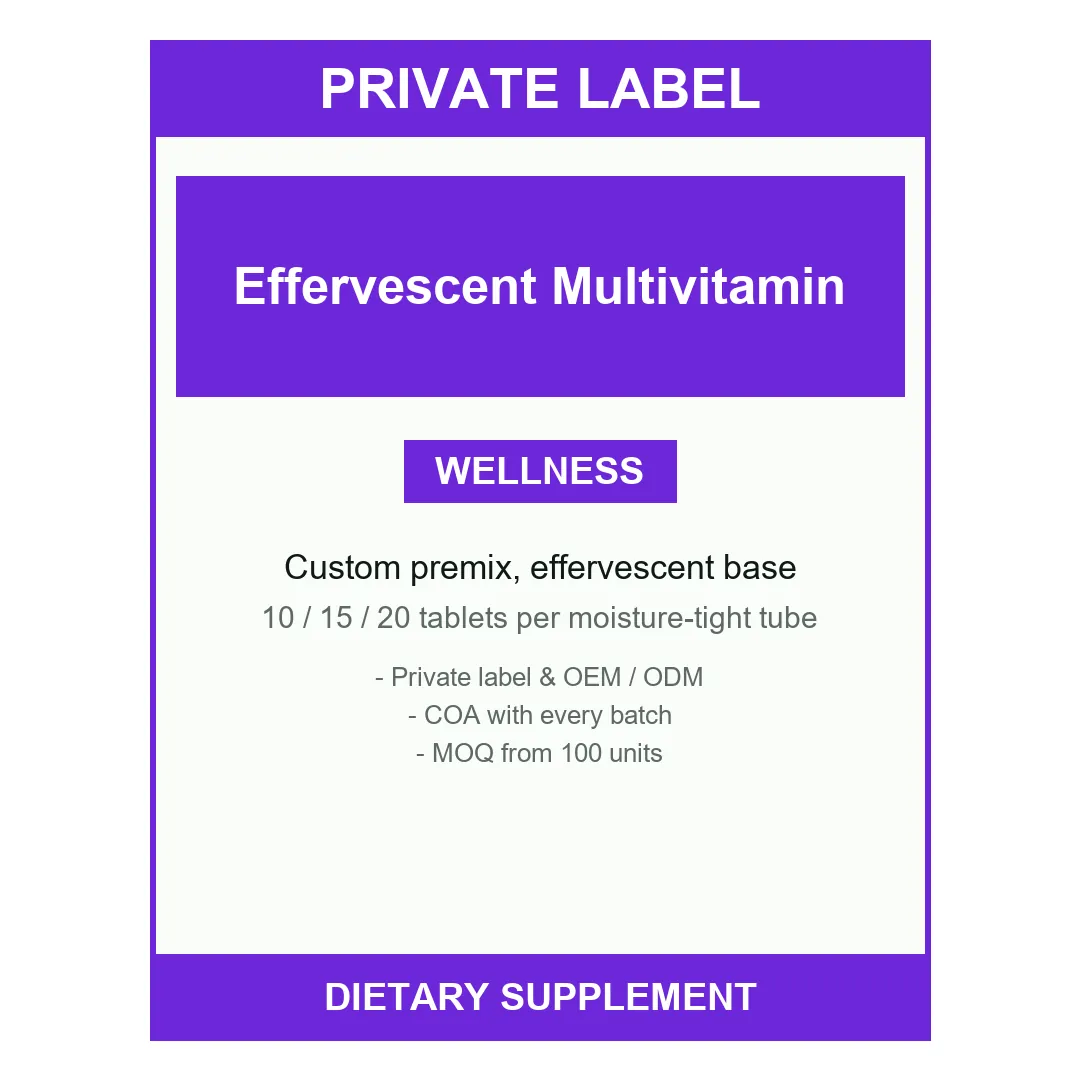 Effervescent Multivitamin Tablets — label design detail