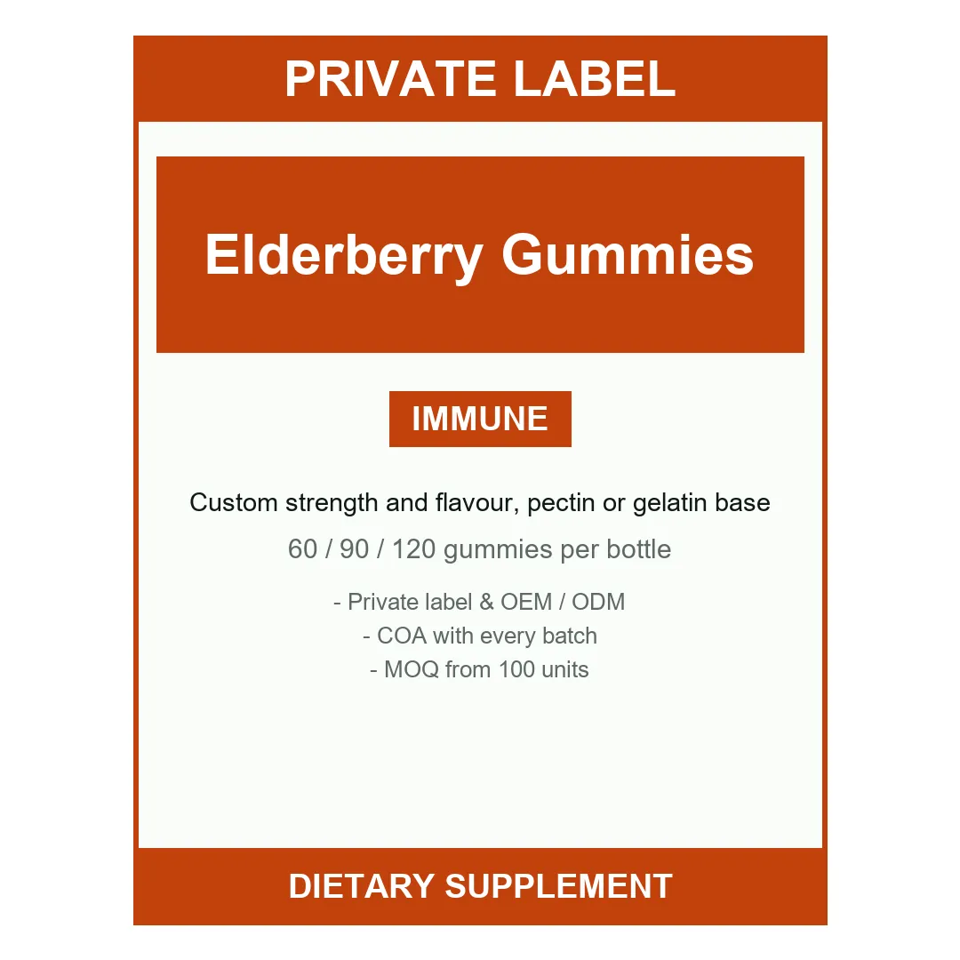 Elderberry Gummies — label design detail