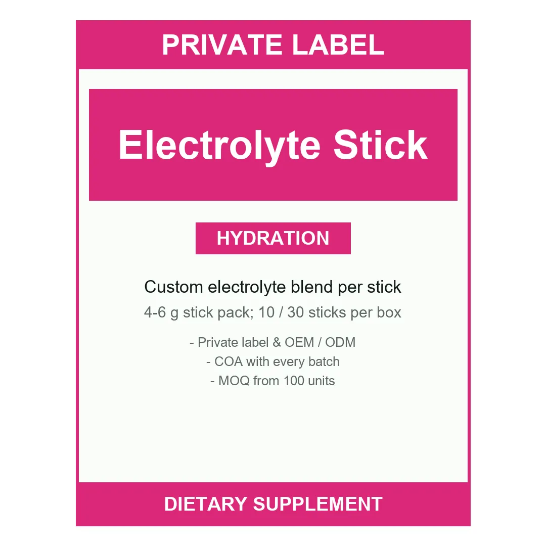 Electrolyte Stick Packs — label design detail