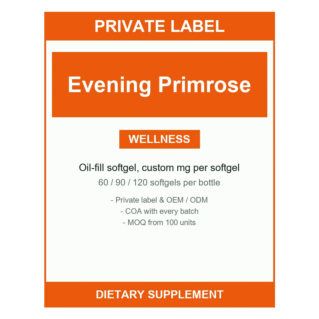 Evening Primrose Oil Softgels — label design detail