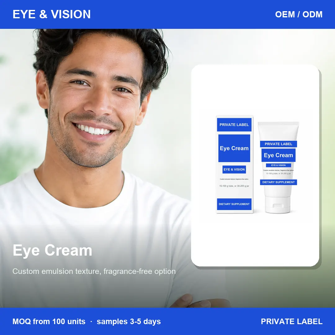 Eye Cream — private-label supplement, lifestyle scene