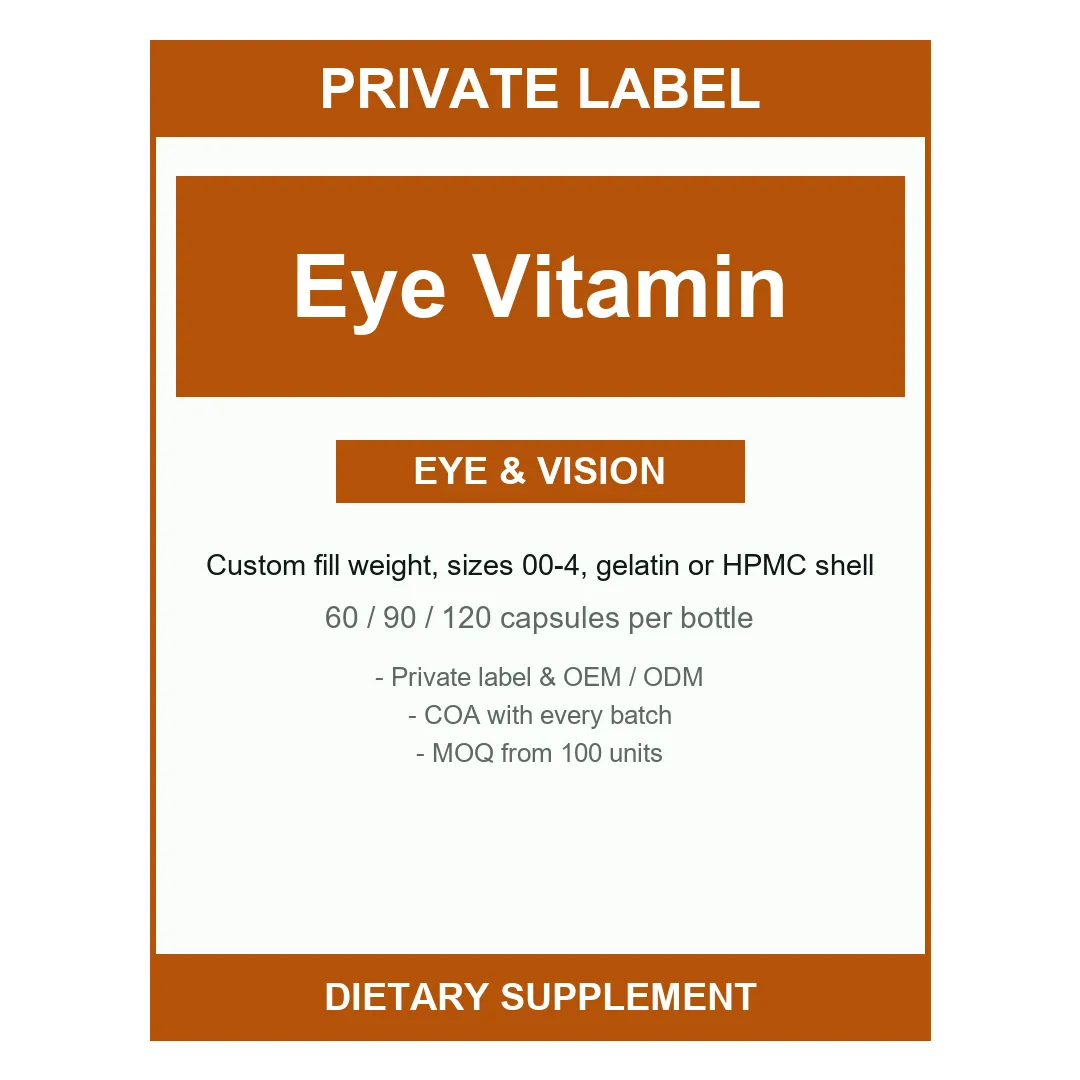 Eye Vitamin and Mineral Supplement — label design detail