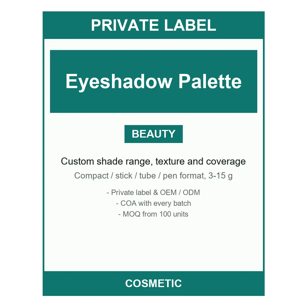 Eyeshadow Palette — label design detail