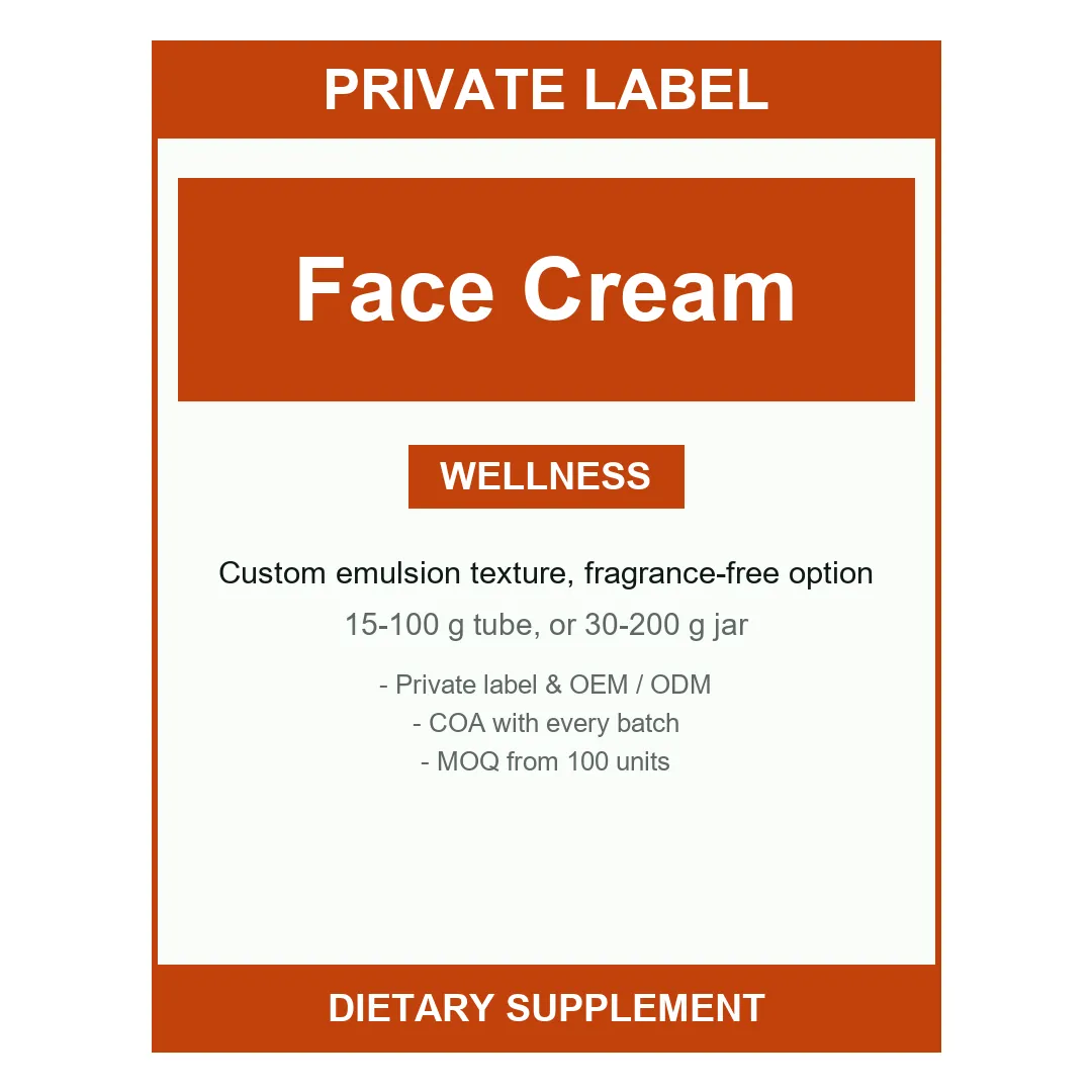 Face Cream — label design detail