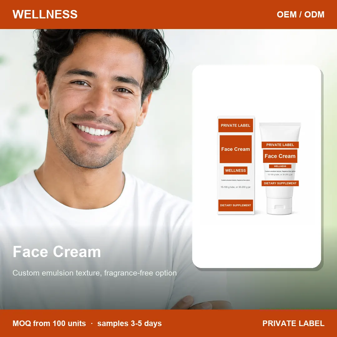 Face Cream — private-label supplement, lifestyle scene