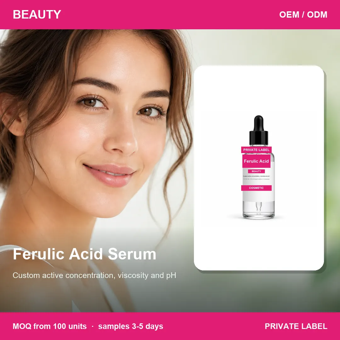 Ferulic Acid Serum — private-label supplement, lifestyle scene