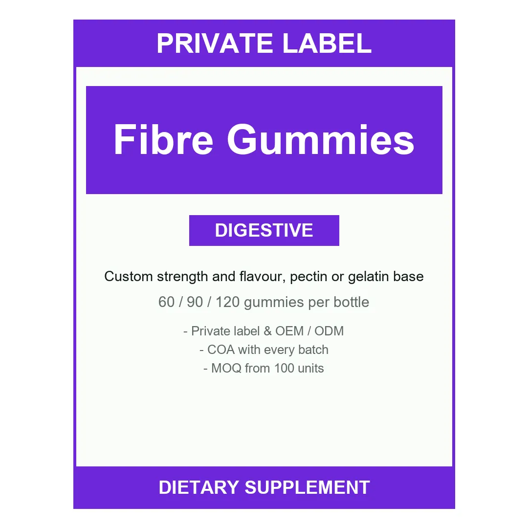 Fibre Gummies — label design detail