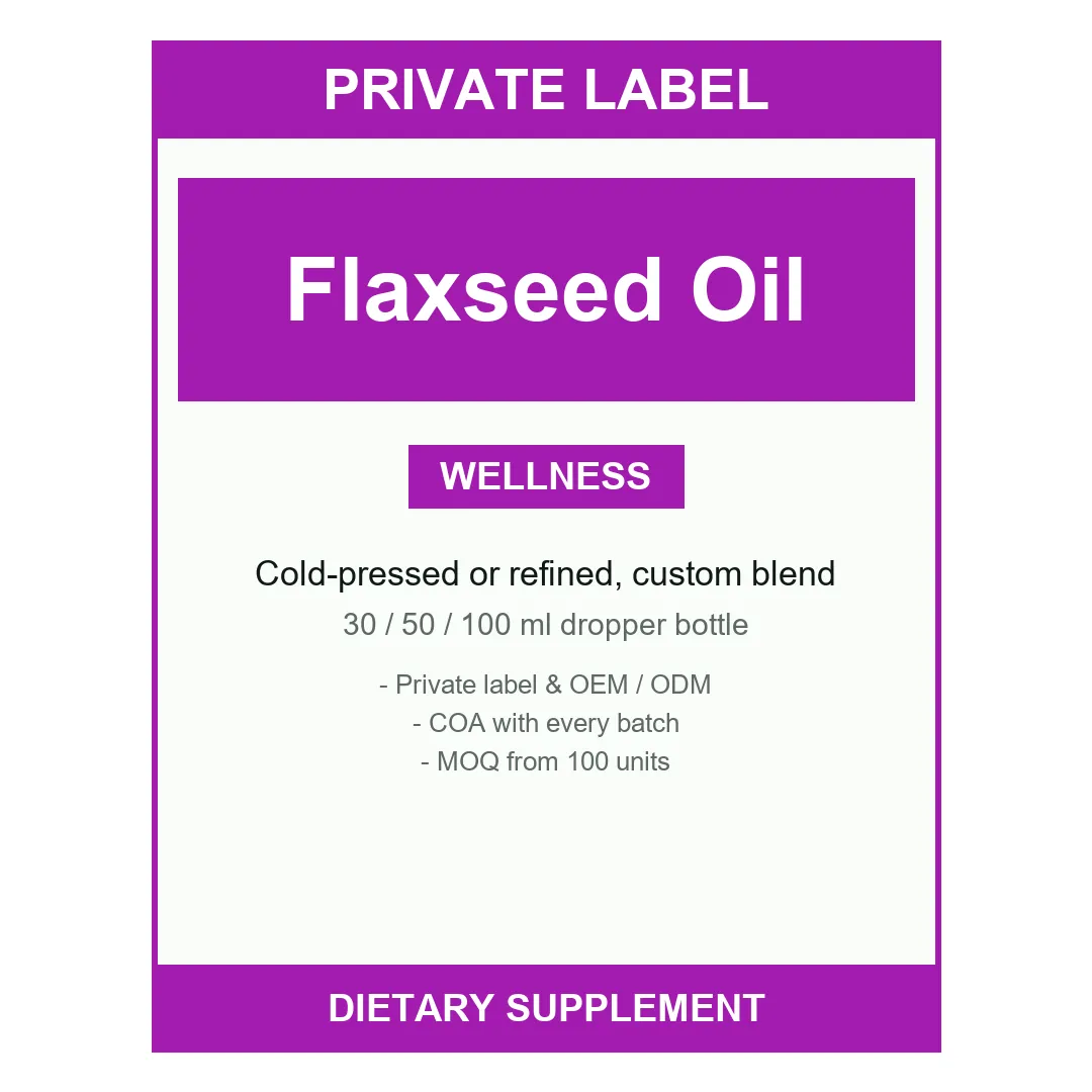 Flaxseed Oil — label design detail