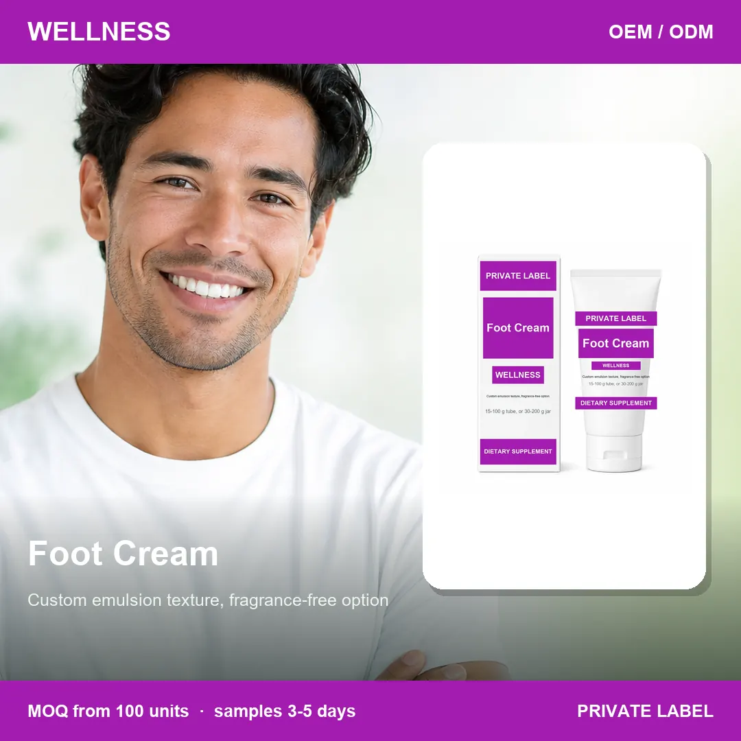 Foot Cream — private-label supplement, lifestyle scene