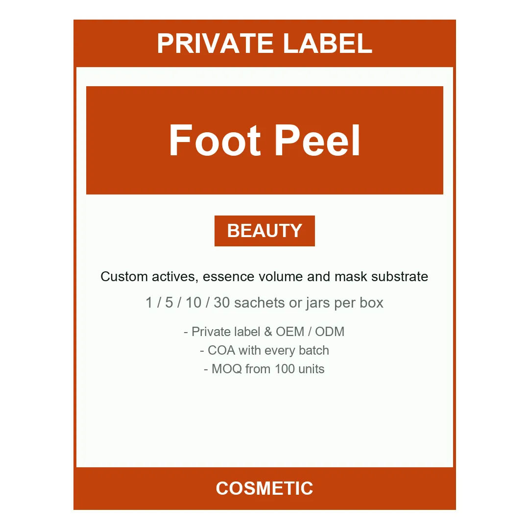Foot Peel Mask — label design detail