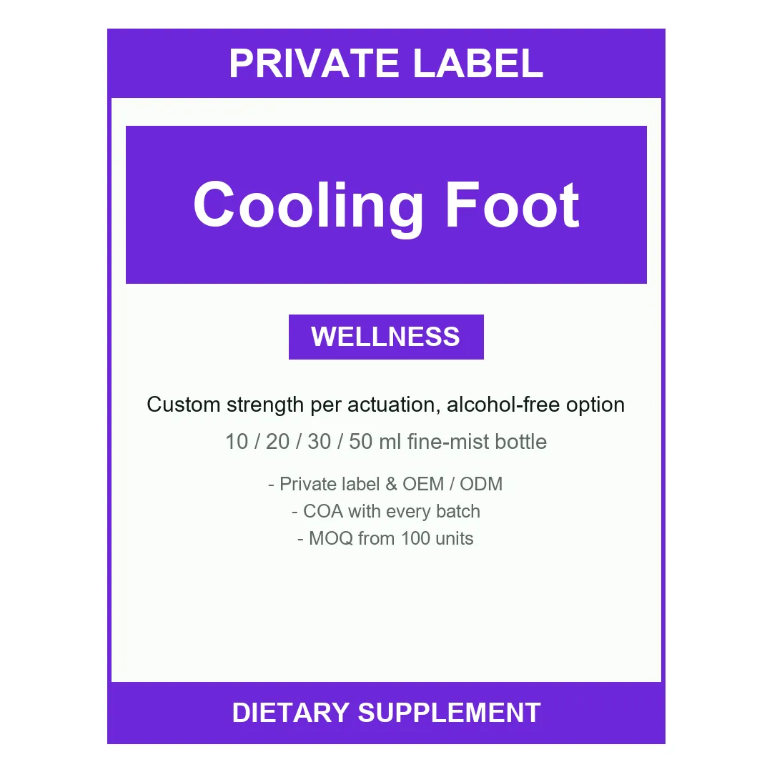 Cooling Foot Spray — label design detail