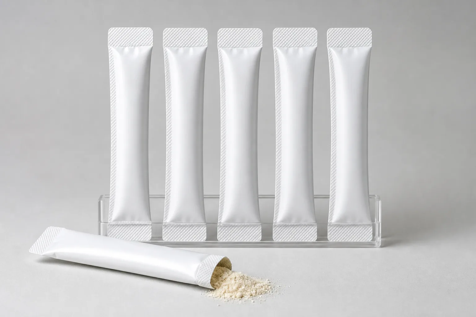 Supplement stick packs - portable single-serve packaging