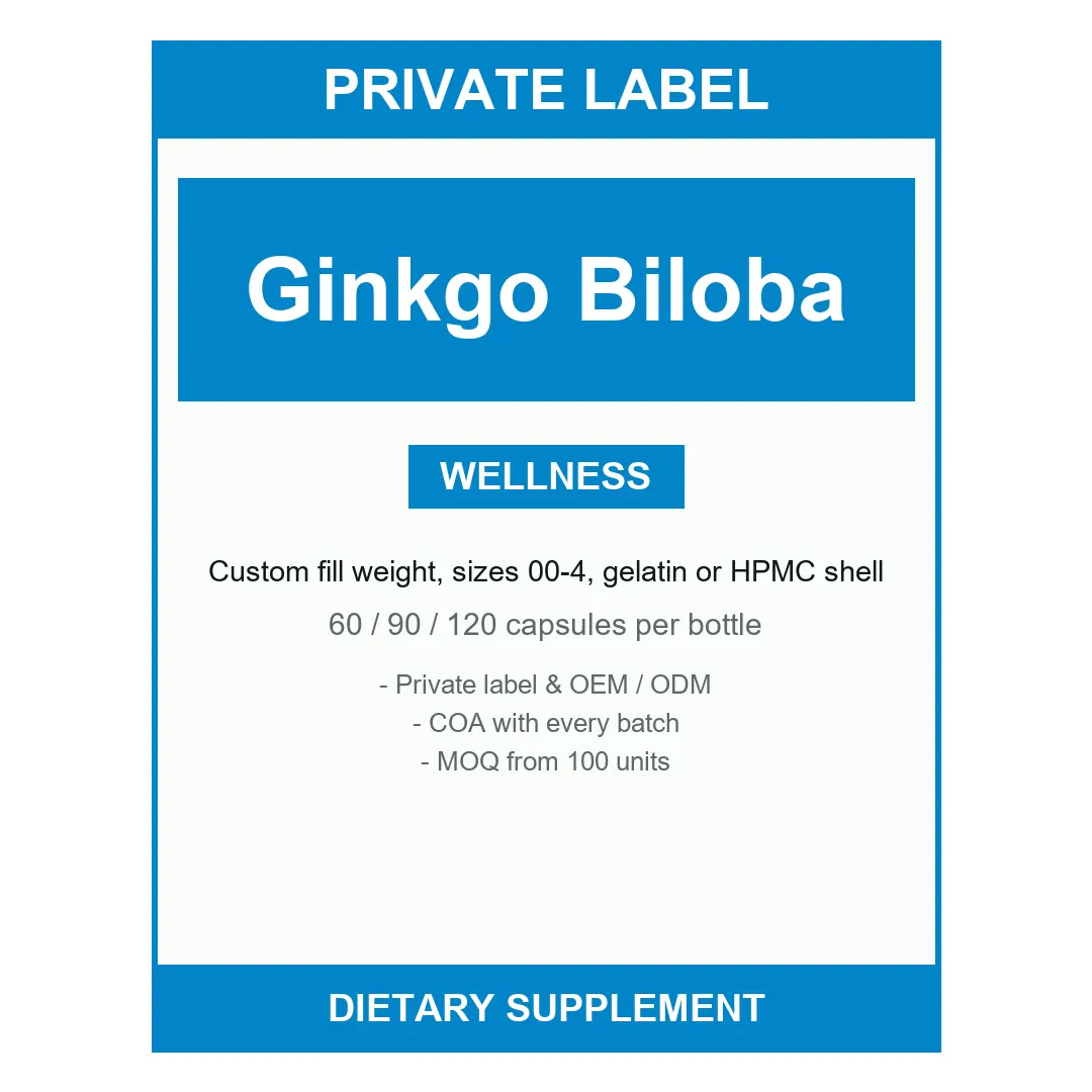 Ginkgo Biloba Capsules — label design detail