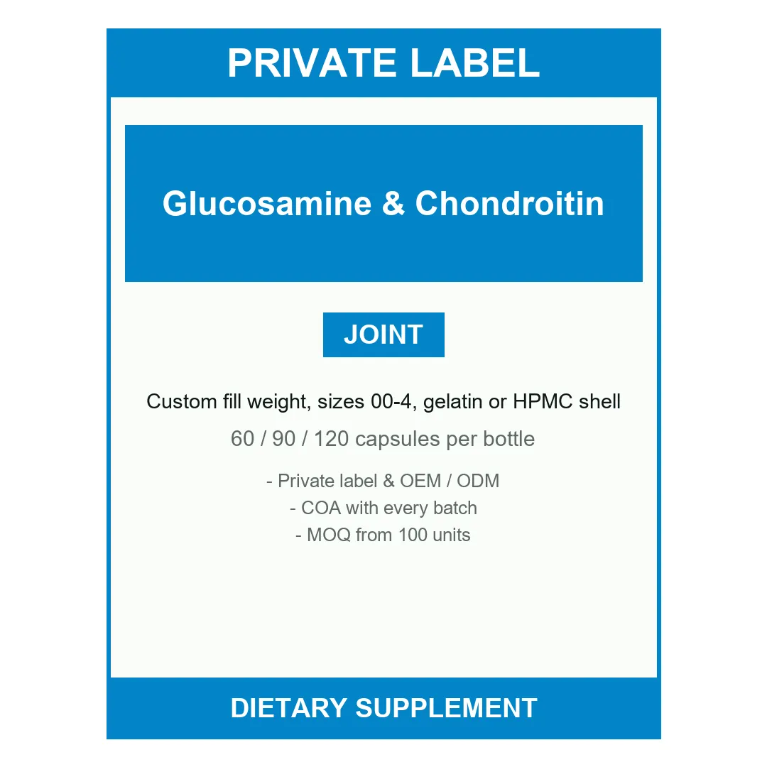 Glucosamine & Chondroitin Capsules — label design detail