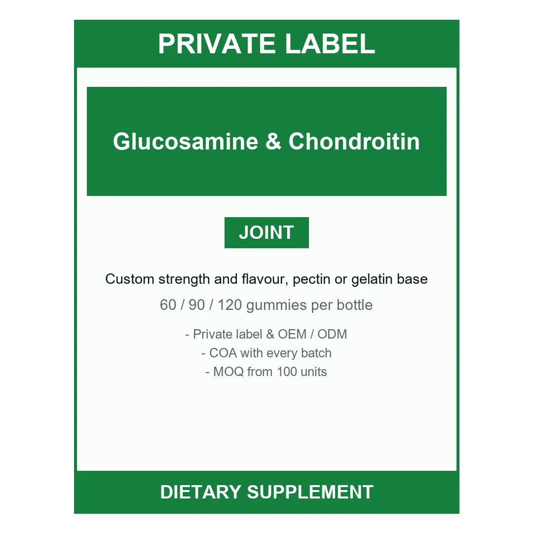 Glucosamine & Chondroitin Gummies — label design detail