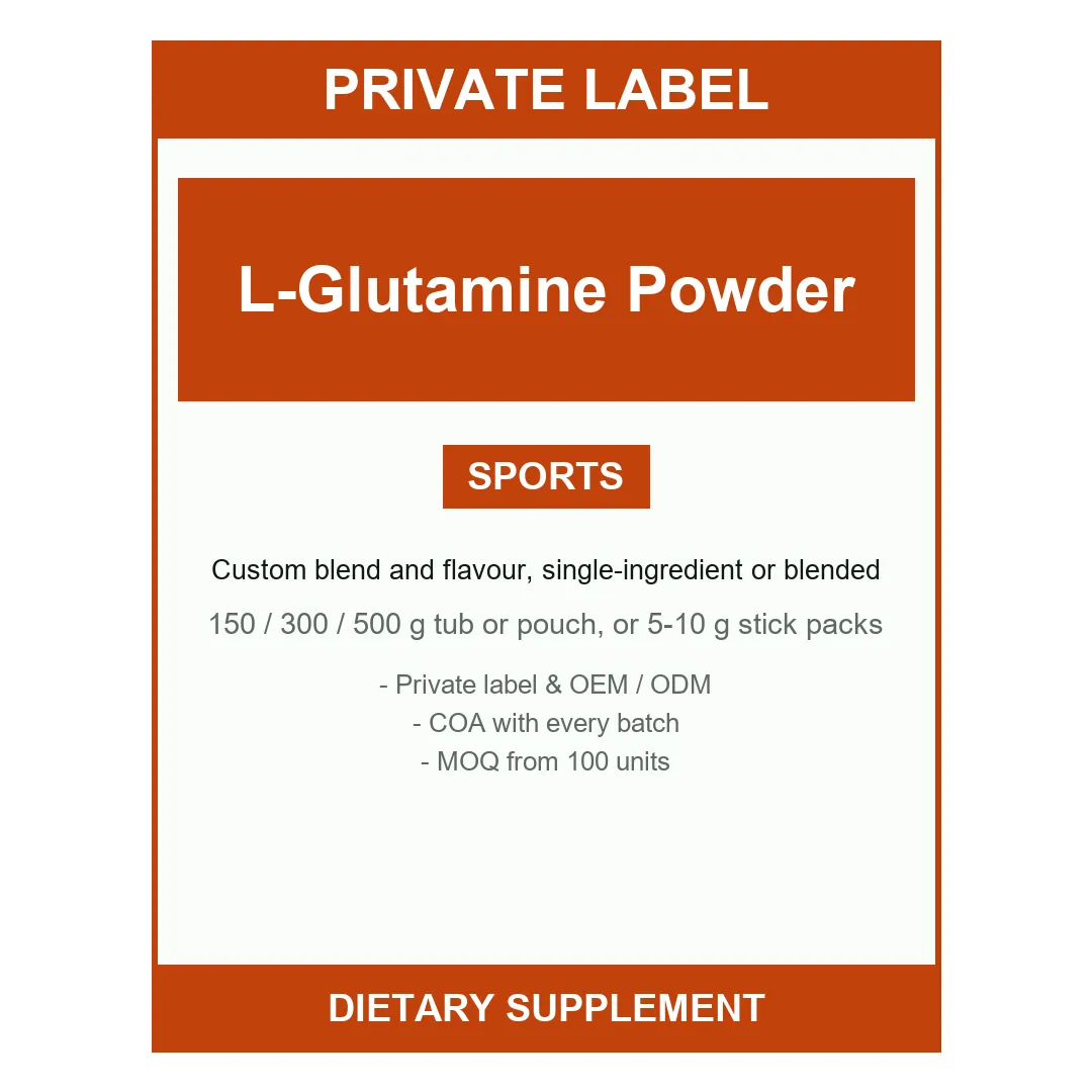 L-Glutamine Powder — label design detail