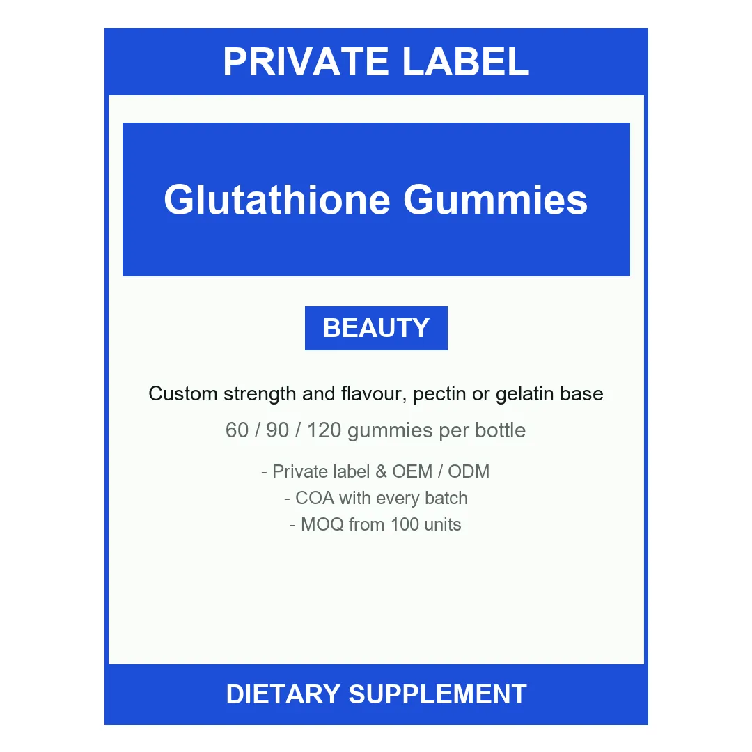 Glutathione Gummies — label design detail