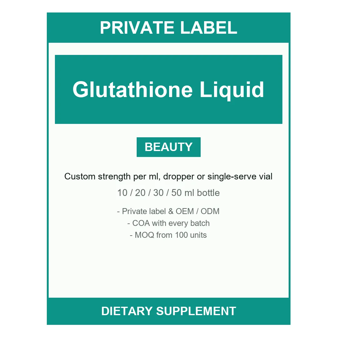Glutathione Liquid Drops — label design detail