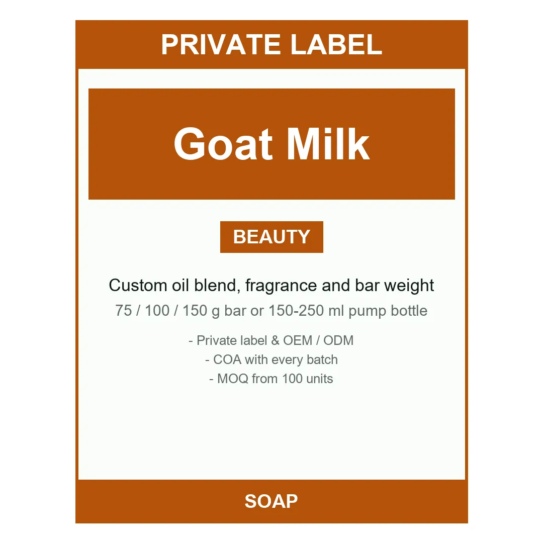 Goat Milk Soap Bar — label design detail