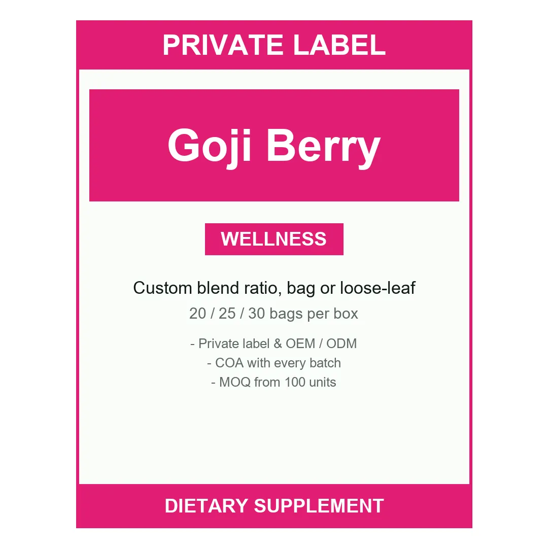 Goji Berry Tea — label design detail