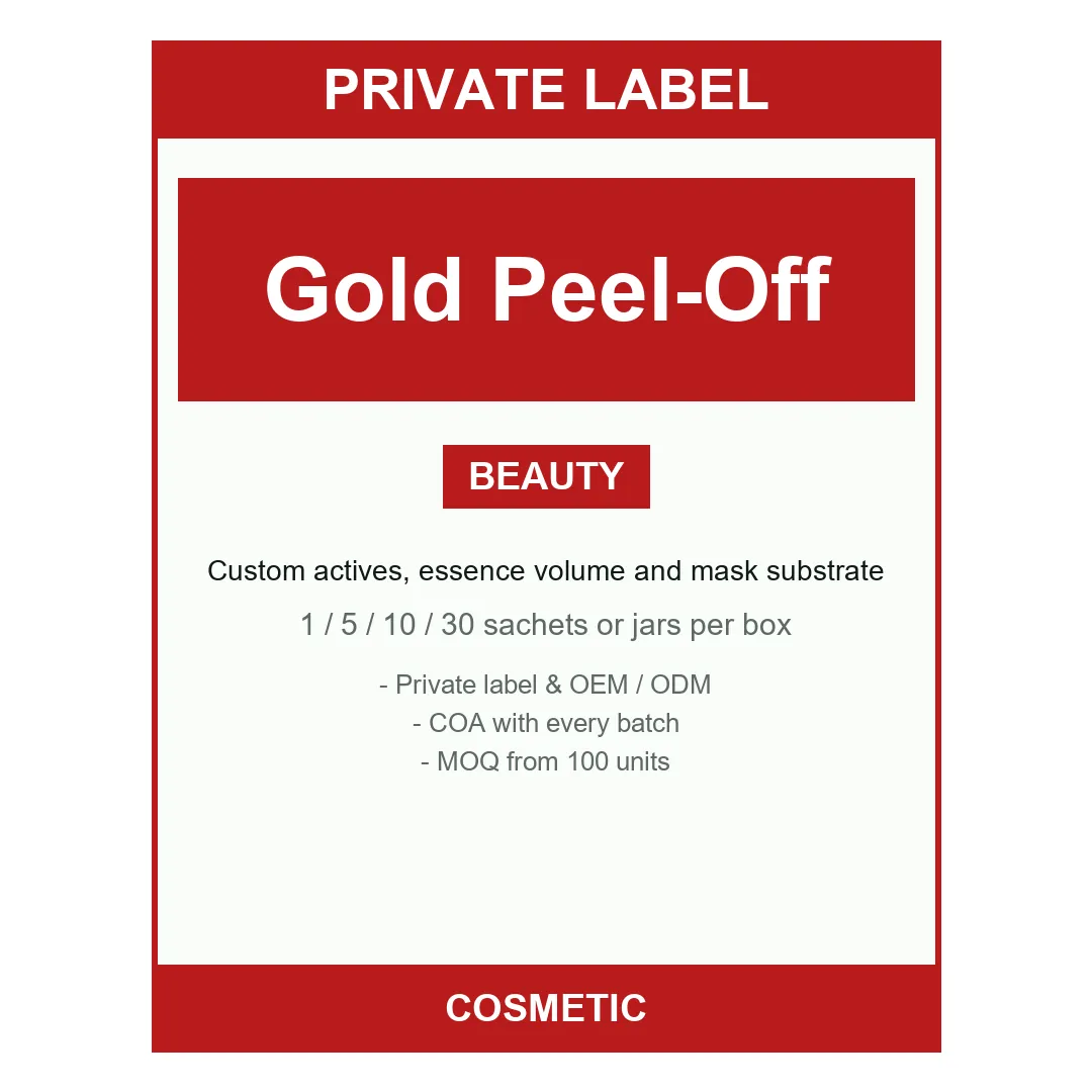 Gold Peel-Off Mask — label design detail