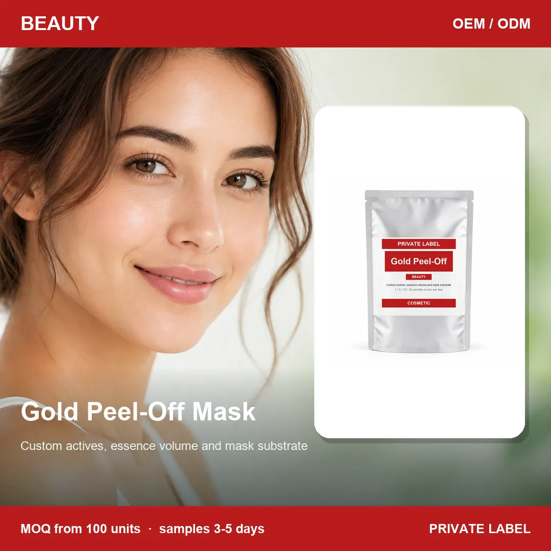 Gold Peel-Off Mask — private-label supplement, lifestyle scene