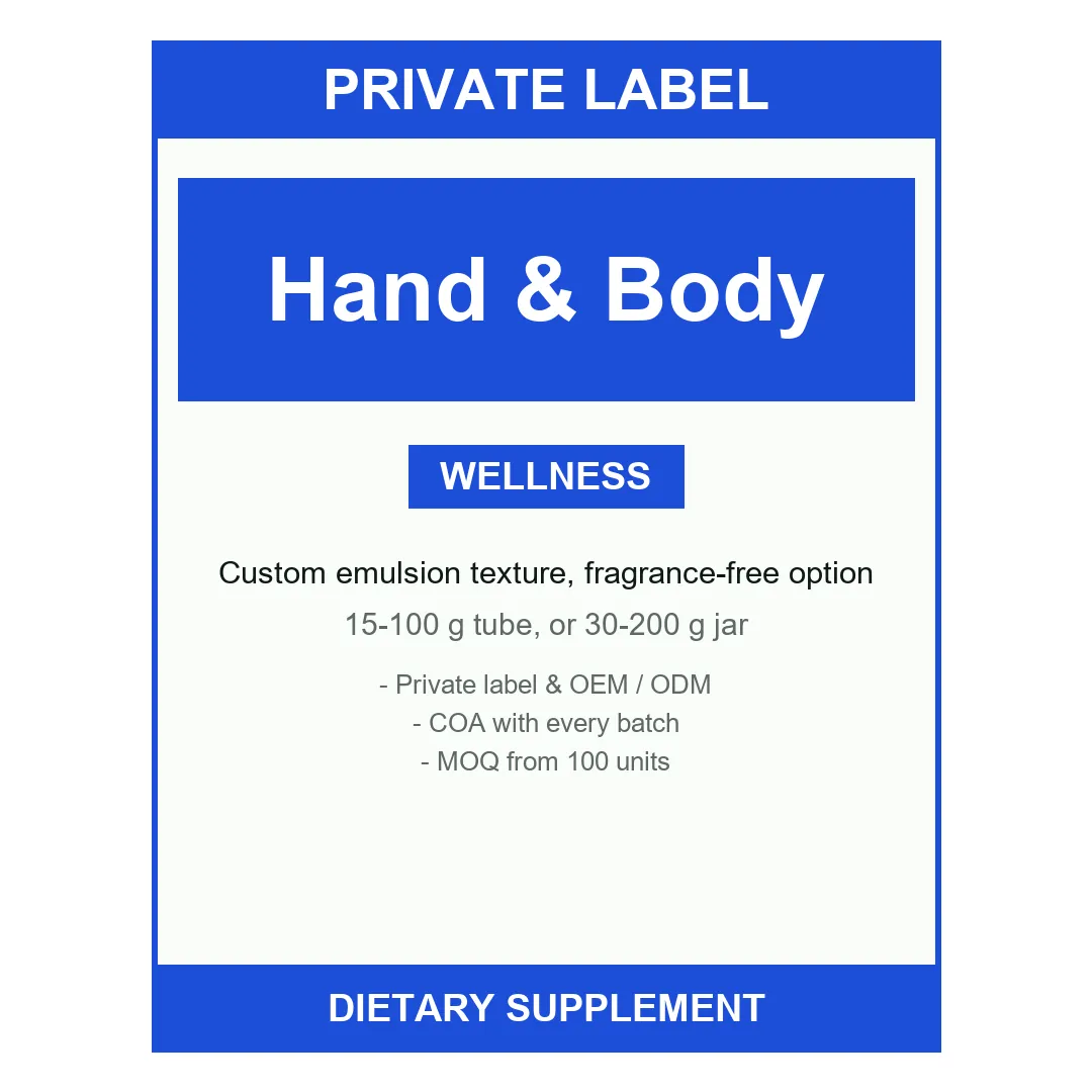 Hand & Body Lotion — label design detail