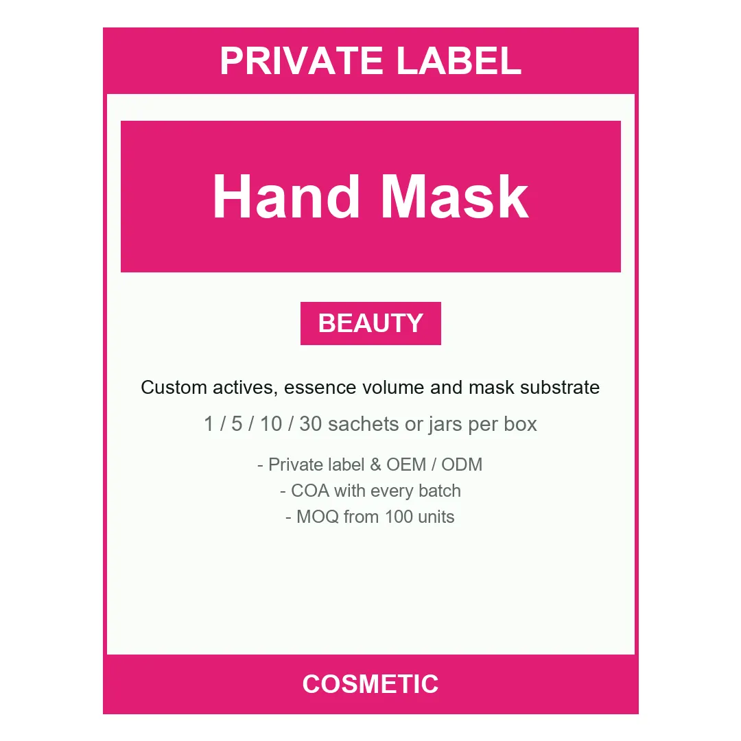 Hand Mask Gloves — label design detail