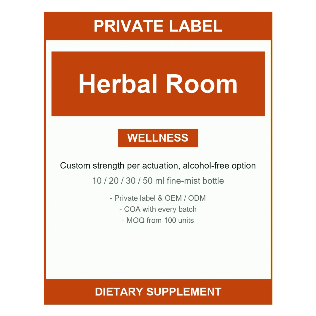 Herbal Room Spray — label design detail