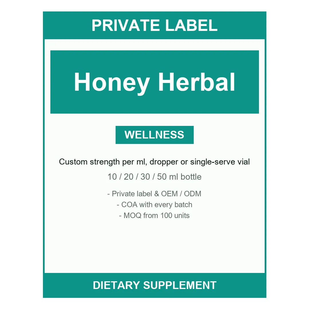 Honey Herbal Syrup — label design detail